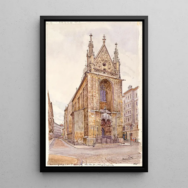 L church Maria am Gestade in Vienna - Erwin Pendl — framed artwork on a wall