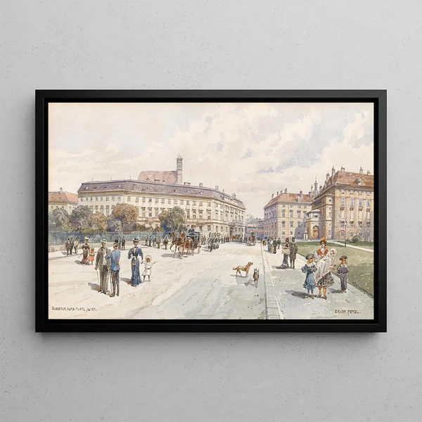 the outdoor area of the castle, Vienna - Erwin Pendl — framed artwork on a wall