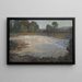 Landscape painting with dam on the Neckar - Erwin Starker — framed artwork on a wall