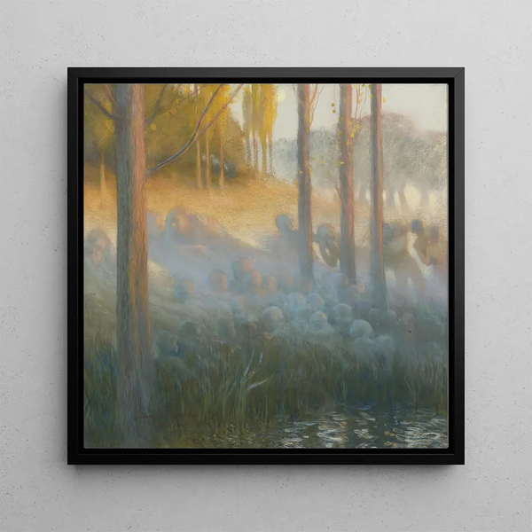 Spirits of the Night - Gaston La Touche — framed artwork on a wall