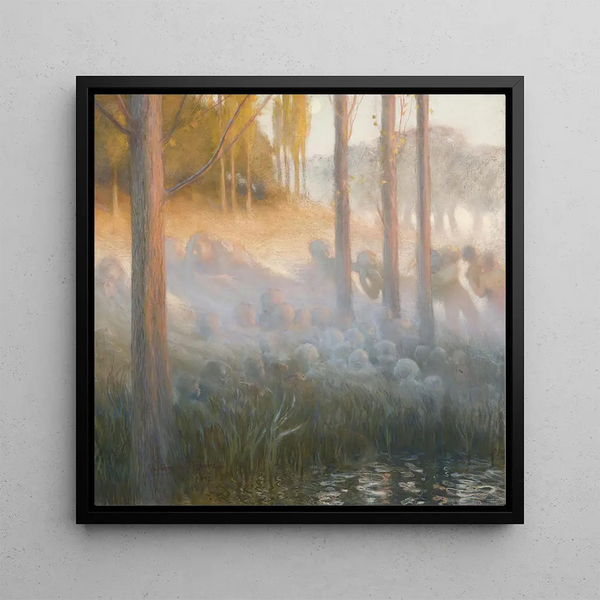 Night Spirits Painting - Gaston La Touche — framed artwork on a wall