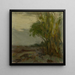Sketch of a Landscape with a Tree in the Foreground - Karol Miloslav Lehotsk — framed artwork on a wall
