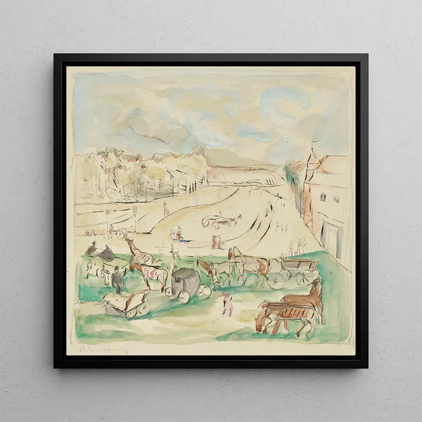 Sketch for the Grunewald Hippodrome - Rudolf Grossmann — framed artwork on a wall