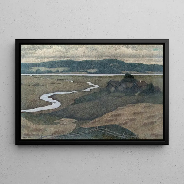 Landscape of Svartdalen - Ester Almqvist — framed artwork on a wall