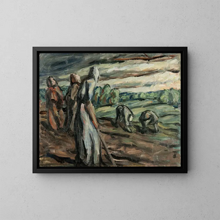 Les Ramasseurs de pommes de terre - Ester Almqvist — framed artwork on a wall