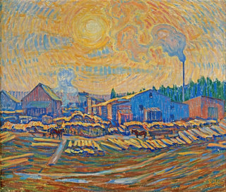 The sawmill under December sun - Ester Almqvist — artwork view