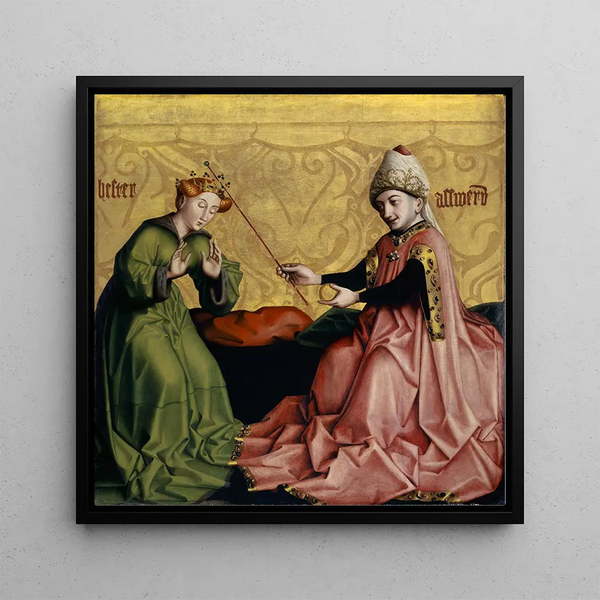 Esther before Ahasuerus - Konrad Witz — framed artwork on a wall