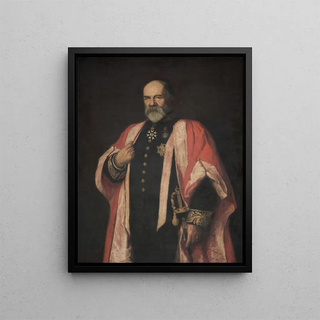 Portrait of Sir Walter Buller - Ethel Mortlock — framed artwork on a wall