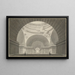 Perspective View of the Interior of a Metropolitan Church - Etienne-Louis Boullée — framed artwork on a wall