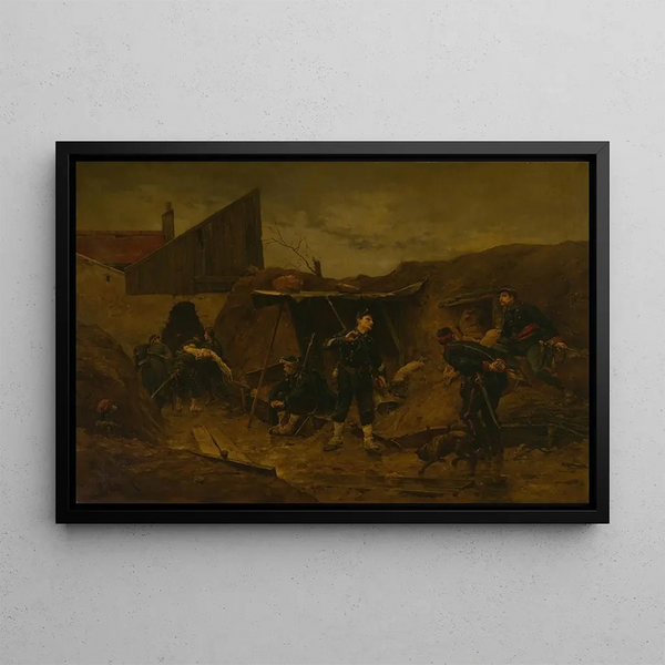 In the Trench - Etienne-Prosper Berne-Bellecour — framed artwork on a wall