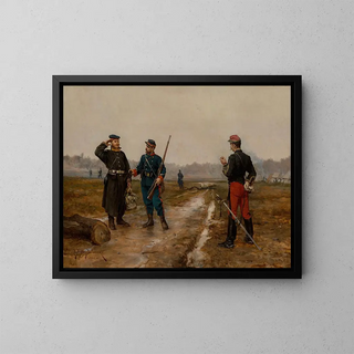 À travers les lignes - Étienne-Prosper Berne-Bellecour — framed artwork on a wall