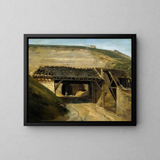 Between a quarry and Montmartre - Étienne Bouhot — framed artwork on a wall