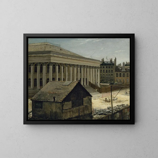 La Bourse en construction - Étienne Bouhot — framed artwork on a wall