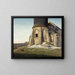 L'église de Montmartre with the Chappe telegraph tower - Étienne Bouhot — framed artwork on a wall