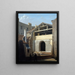 View of the Cluny Baths taken from Rue de la Harpe - Étienne Bouhot — framed artwork on a wall