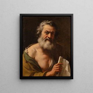 Portrait of Heraclitus - Étienne Parrocel — framed artwork on a wall