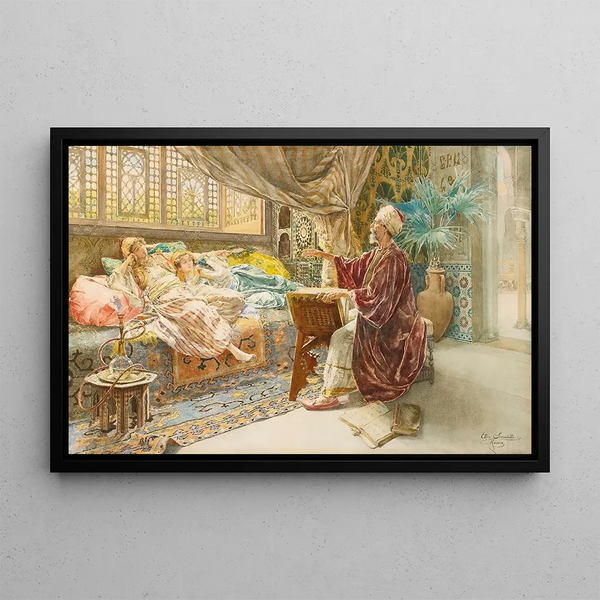 Lessons of the Afternoon - Ettore Simonetti — framed artwork on a wall