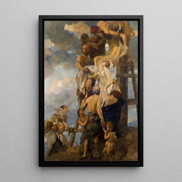 Descente de croix - Ettore Tito — framed artwork on a wall