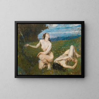 La Source - Ettore Tito — framed artwork on a wall