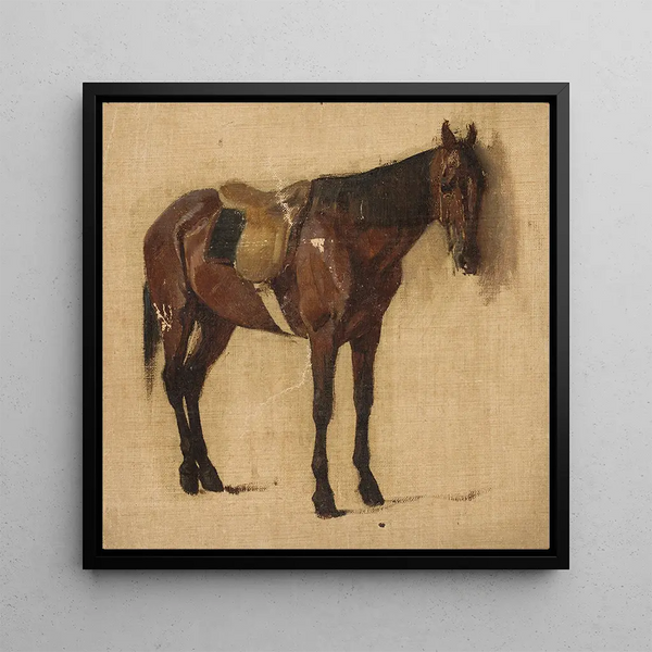Study of a Horse - Jean Lulvs — framed artwork on a wall