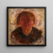 Study of a Woman in a Dark Dress - Tadeusz Makowski — framed artwork on a wall