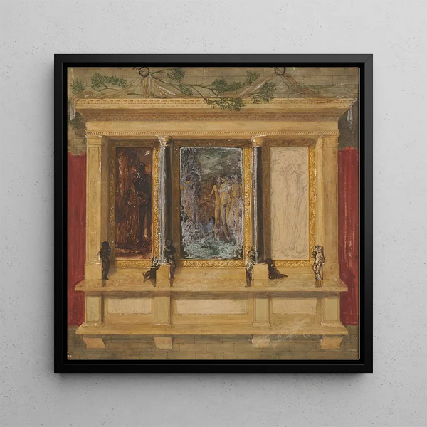 Study of composition for the Trojan triptych - Sir Edward Coley Burne-Jones — framed artwork on a wall