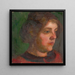 Study of a Girl's Head - Ludovico Pitthordt — framed artwork on a wall