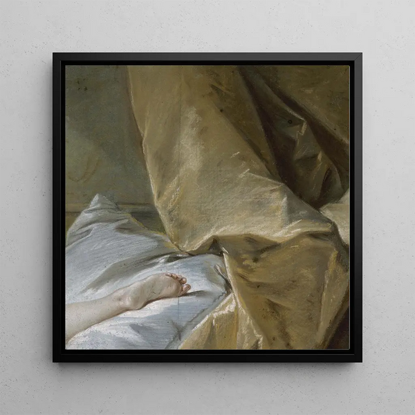 Study of the foot - François Boucher — framed artwork on a wall