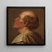 Study of a Monk's Portrait - Johan Ludvig Lund — framed artwork on a wall
