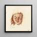 Study of a Young Girl's Portrait - Mary Cassatt — framed artwork on a wall
