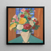 Study for the painting Spanish motif Still life with floral back - Cyprin Majernik — framed artwork on a wall