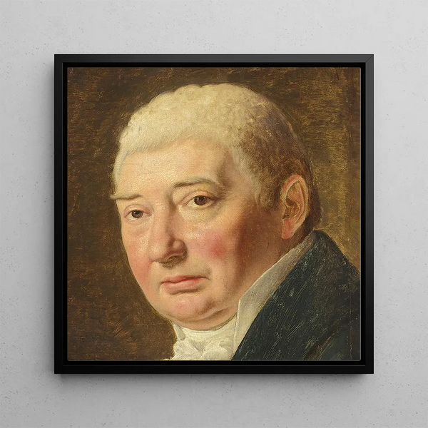 Study for the Portrait of Merchant Schmidt - Christoffer Wilhelm Eckersberg — framed artwork on a wall
