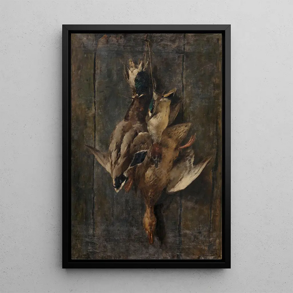 Waterfowl painting - Eugeen Joors — framed artwork on a wall