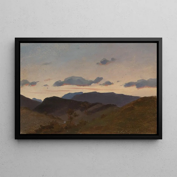 View towards the Belchen - Eugen Bracht — framed artwork on a wall