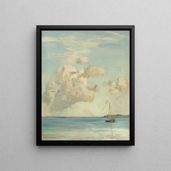 Evening Clouds - Eugen Bracht — framed artwork on a wall