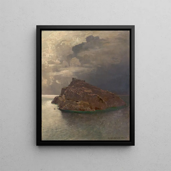 Île de Bergeggi - Eugen Bracht — framed artwork on a wall