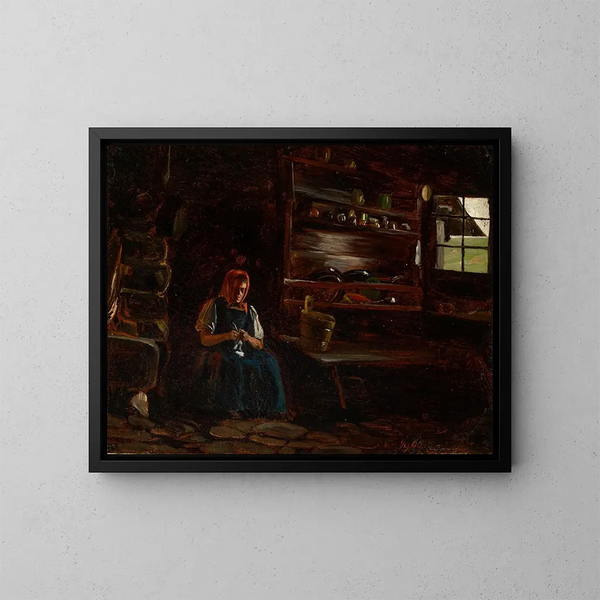 Kitchen in the Thomahaus House in Bernau - Eugen Bracht — framed artwork on a wall