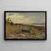 Rocky Shore Painting - Eugen Dücker — framed artwork on a wall