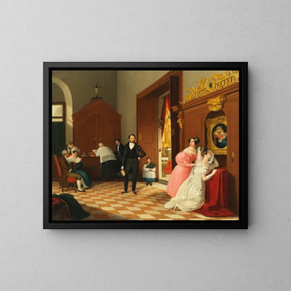 The bride out of spite by Eugen Hummel — framed artwork on a wall