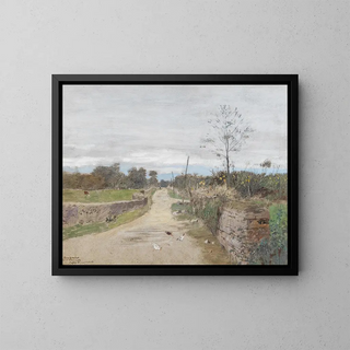 A country road - Eugen Jettel — framed artwork on a wall