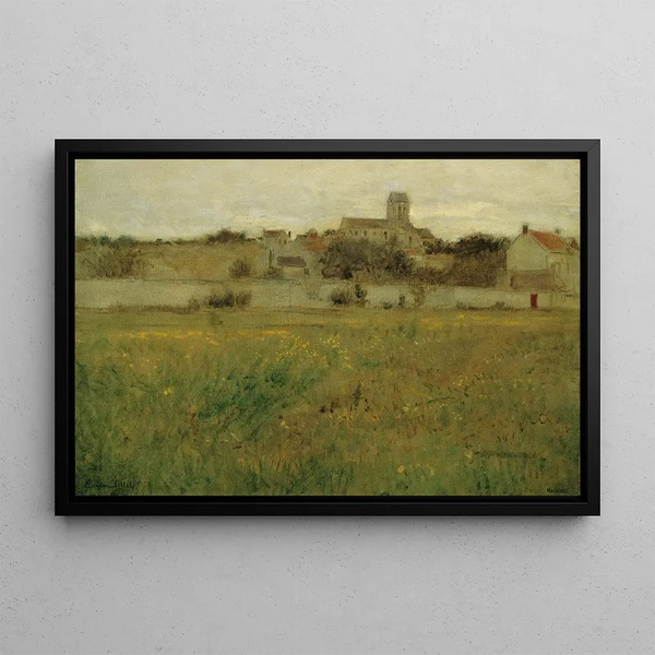 View of Auvers-sur-Oise - Eugen Jettel — framed artwork on a wall