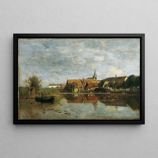 View of Giessen, North Brabant - Eugen Jettel — framed artwork on a wall