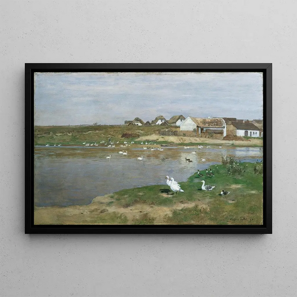 L'Étang aux oies à Kottingneusiedl - Eugen Jettel — framed artwork on a wall