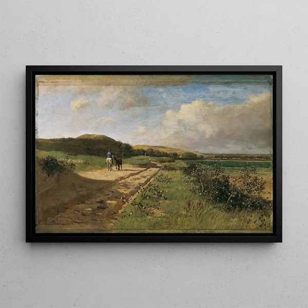 Dunes near Katwijk - Eugen Jettel — framed artwork on a wall