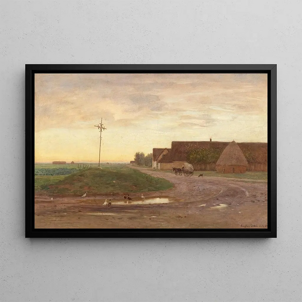 Path of the Cross near Cayeux - Eugen Jettel — framed artwork on a wall