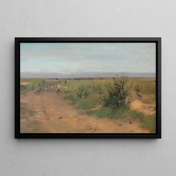 Pastoral Landscape - Eugen Jettel — framed artwork on a wall