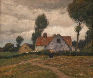 a Farm in a Stormy Landscape - Eugen Kampf — artwork view