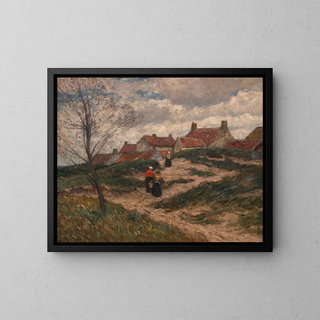 Village dans les dunes - Eugen Kampf — framed artwork on a wall