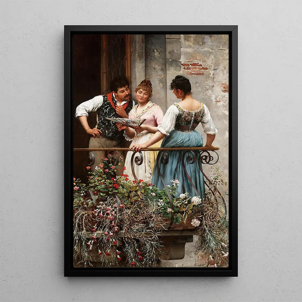 a favorite fan - Eugen von Blaas — framed artwork on a wall