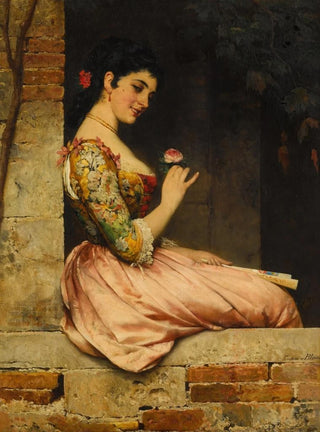 A Rose - Eugen von Blaas — artwork view